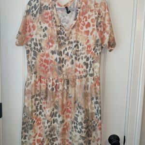 Leopard sun dress with pockets